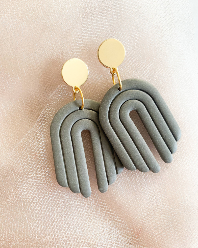 Ash + Clay Ash + Clay Olive ‘Remi’ Earrings