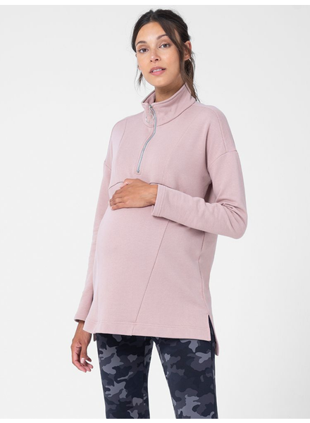 Seraphine Maternity Blush ‘Lakey’ Boxy Sweatshirt