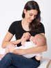 Seraphine Maternity Seraphine Maternity Black ‘Laina’ Short Sleeve Nursing Tee