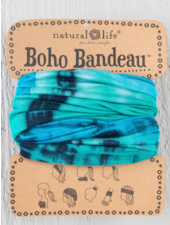 Natural Life Boho Bandeau in Tie-Dye Turquoise