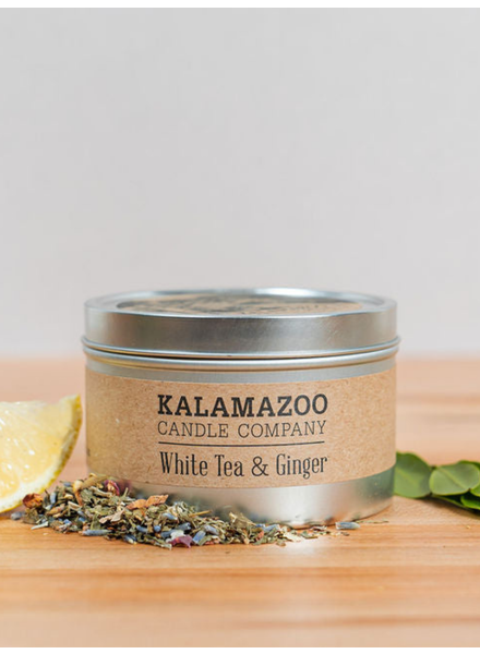 Kalamazoo Candle Co. Tin Candle in White Tea & Ginger