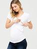 Ripe Ripe Maternity White ‘Embrace’ Short Sleeve Nursing Tee