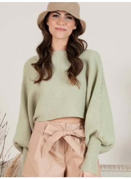 Lucca Couture Moss ‘Misha’ Ribbed Sweater