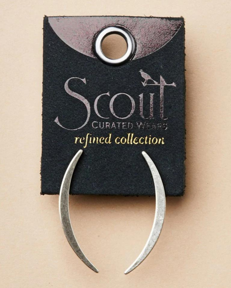 Scout Curated Wears Scout Refined Earring Collection Gibbous Slice Stud in Sterling Silver