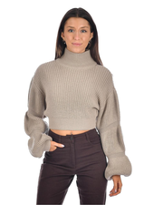 RD Style 'Krystle' Ruched Sleeve Cropped T-Neck