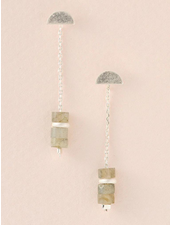 Scout Curated Wears Stone Meteor Thread/Jacket Earring - Labradorite/Silver