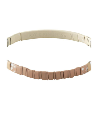 Scout Curated Wears Good Karma Ombre Bracelet - Joy & Kindness Ivory/Silver