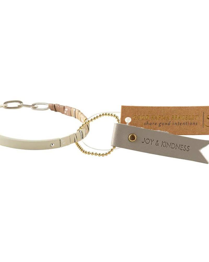 Scout Curated Wears Scout Good Karma Ombre w/Chain Bracelet - Joy & Kindness Ivory/Silver
