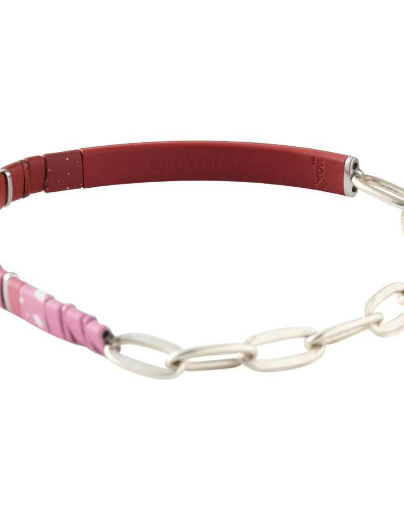 Scout Curated Wears Scout Good Karma Ombre w/Chain Bracelet - Gratitude Mulberry/Silver