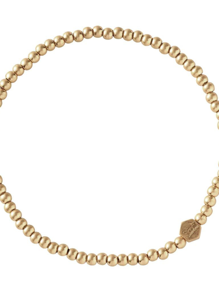 Scout Curated Wears Mini Metal Stacking Bracelet - Ball Beads Gold
