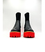All Black Black/Red Flatform Sock Boot