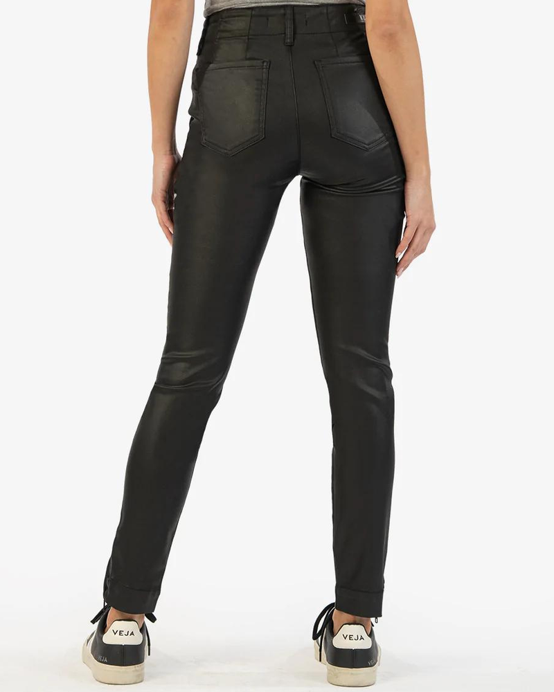 Kut from the Kloth Kut from the Kloth ‘Reese’ Ankle Straight Coated Jeans in Black