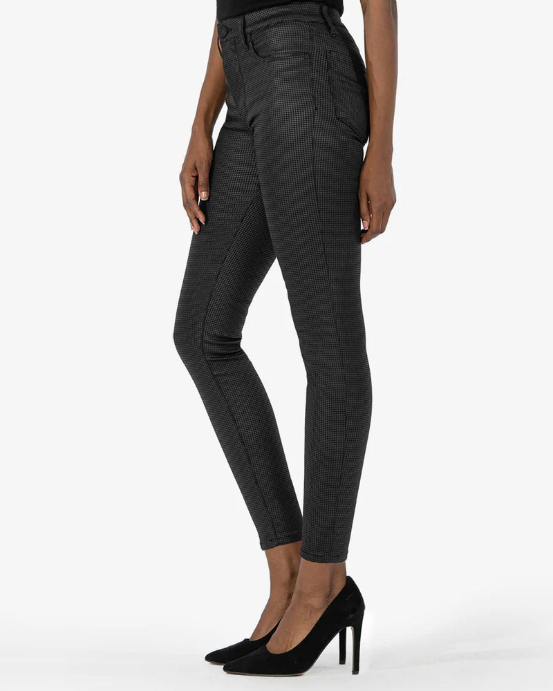 Kut from the Kloth Kut from the Kloth 'Mia' Fab Ab High Rise Skinny Coated Jeans in Black