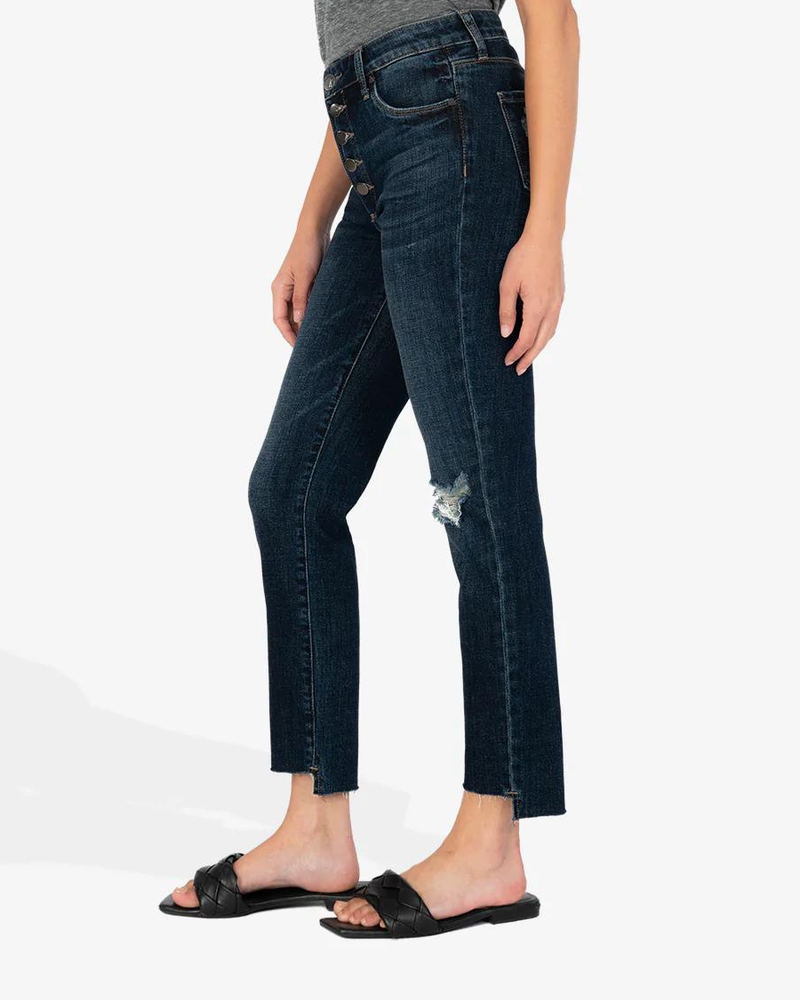 Kut from the Kloth Kut from the Kloth ‘Reese’ High Rise Fab Ab Straight Leg Jeans in Parish