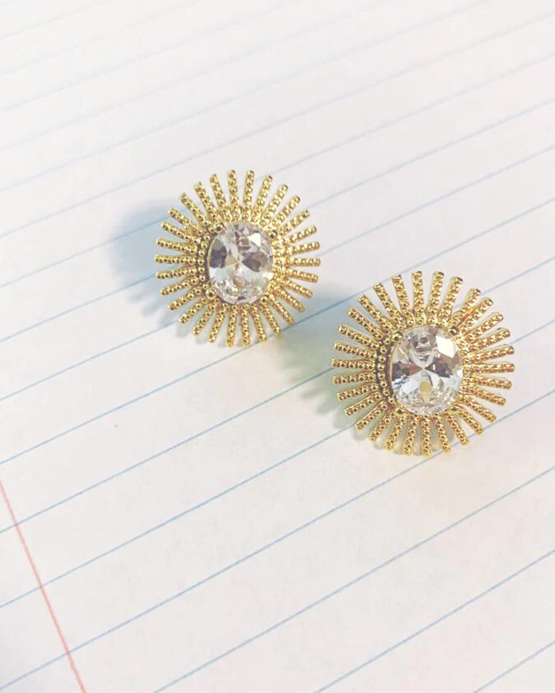 Must Have Must Have Brass Earrings | Vintage Button