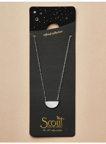 Scout Curated Wears Refined Necklace Collection - Half Moon/Silver