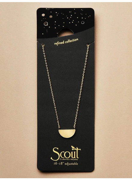 Scout Curated Wears Refined Necklace Collection - Half Moon/Gold