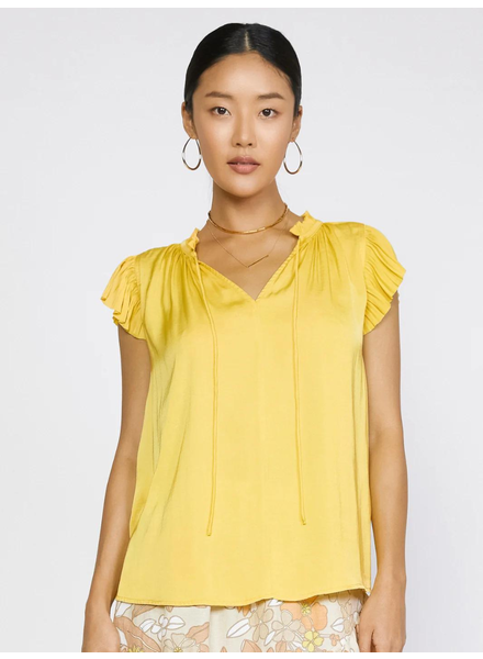 Current Air Sunny Yellow 'Midnight Train To Georgia' Top