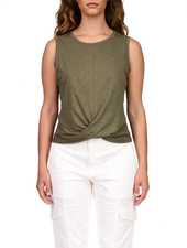 Sanctuary Clothing Mossy Green Twisted Tank