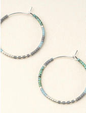 Scout Curated Wears Chromacolor Miyuki Small Hoop - Turquoise Multi/Silver
