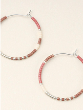 Scout Curated Wears Chromacolor Miyuki Small Hoop - Blush Multi/Silver