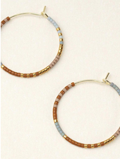 Scout Curated Wears Chromacolor Miyuki Small Hoop - Desert Multi/Gold