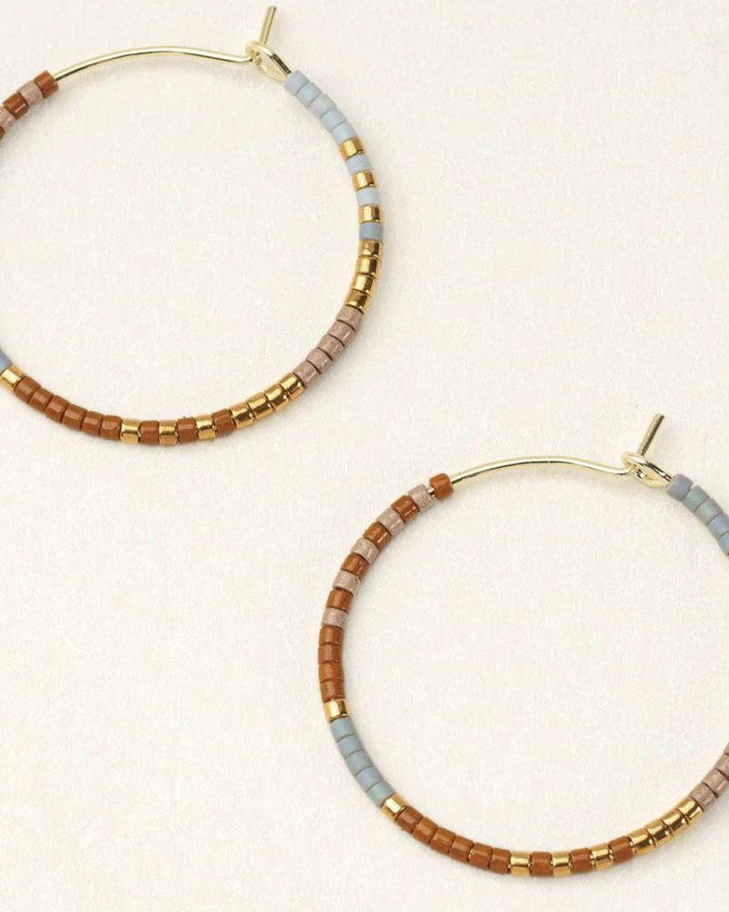Scout Curated Wears Scout Chromacolor Miyuki Small Hoop - Desert Multi/Gold