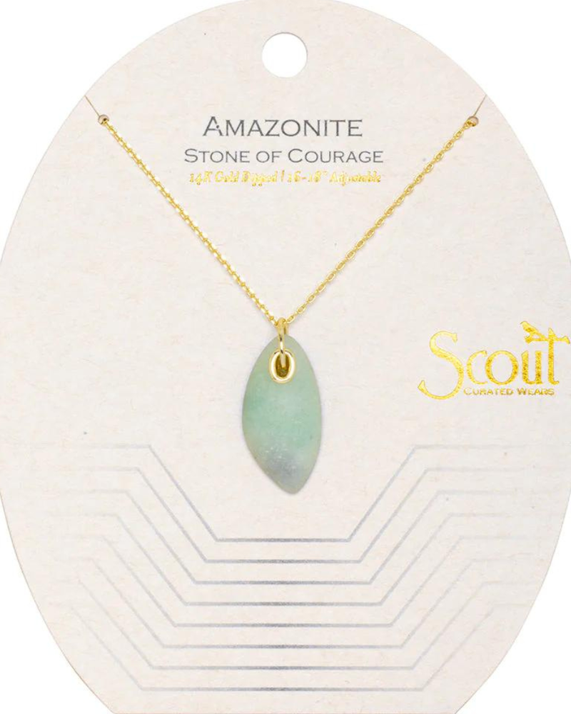 Scout Curated Wears Scout Organic Stone Necklace - Amazonite/Gold - Stone of Courage