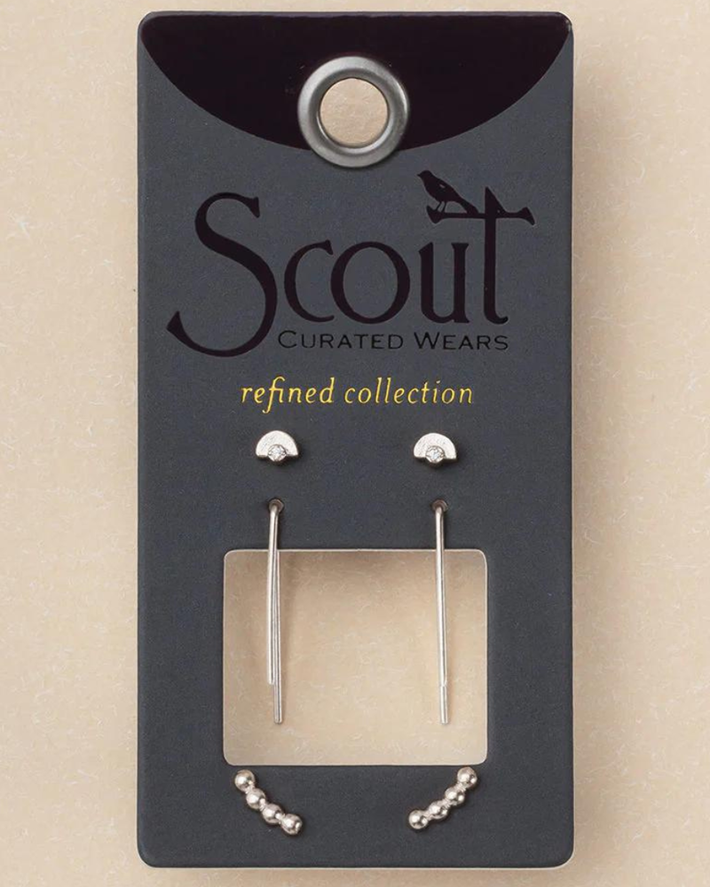 Scout Curated Wears Scout Refined Stud Trio - Venus/Silver