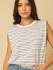 Gilli Gilli White/Navy Stripe 'Shoulders Out' Top
