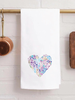 Rustic Marlin Rustic Marlin Mosaic Heart  Tea Towel
