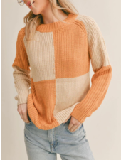 Sage the Label 'Joni' Color Block Sweater