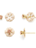 Scout Curated Wears Scout Sparkle & Shine Sm Enamel Flower Earring - Ivory/Gold