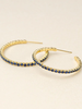 Scout Curated Wears Scout Sparkle & Shine Sm Rhinestone Hoop Earring - Montana Blue/Gold
