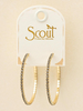 Scout Curated Wears Scout Sparkle & Shine Lg Rhinestone Hoop Earring - Greige/Gold