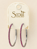 Scout Curated Wears Scout Sparkle & Shine Lg Rhinestone Hoop Earring - Fuchsia/Gun Metal