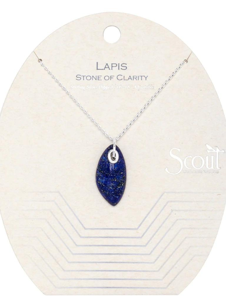 Scout Curated Wears Organic Stone Necklace - Lapis/Silver - Stone of Clarity