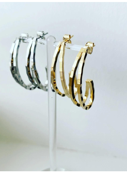 Must Have Brass Earrings | Rigid Banana Hoop (More Colors)