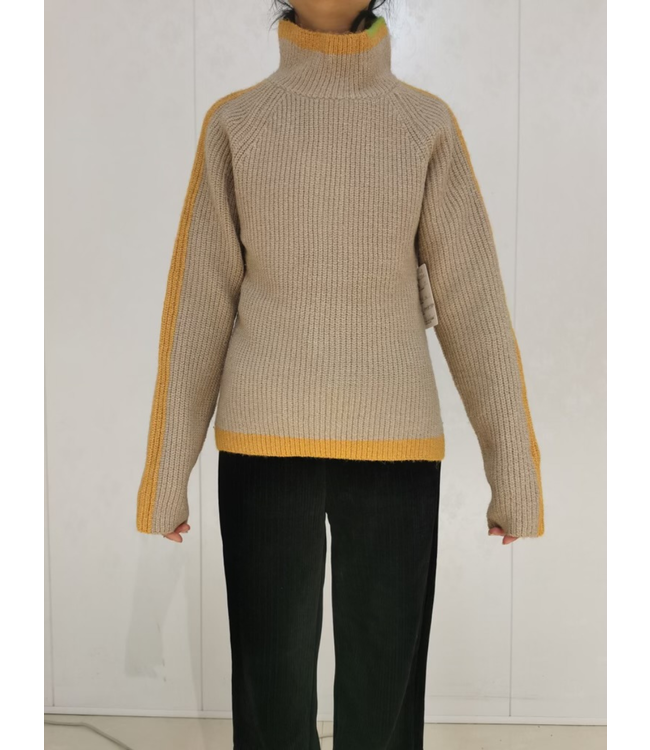 Theo & Spence Tan/Yellow 'Now You See Me' Sweater **FINAL SALE**