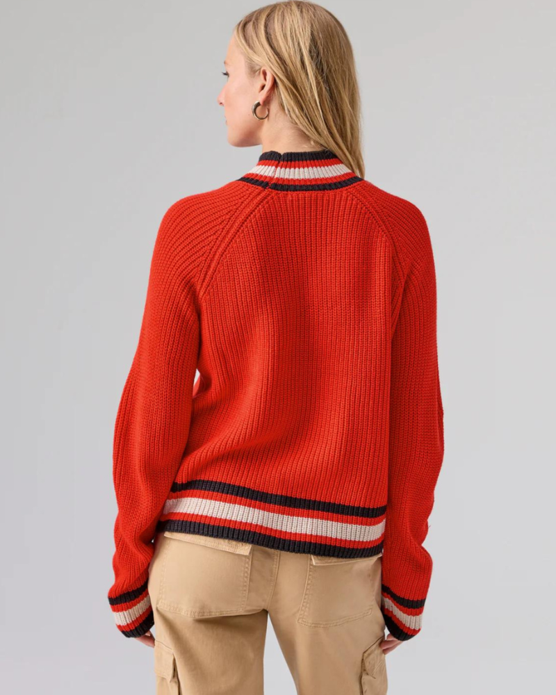 Sanctuary Clothing Sanctuary Red Multi 'Sporty Stripe' Sweater