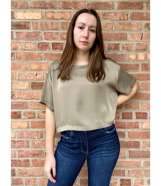 KLD Signature Olive 'Don't Box Me In' Top **FINAL SALE**