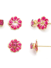 Scout Curated Wears Scout Sparkle & Shine Sm Enamel Flower Earring - Fuchsia/Gold