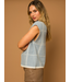 Gilli Blue/White ‘Mock Around the Clock’ Sweater Top **FINAL SALE**