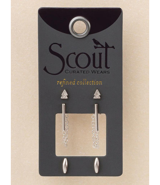 Scout Curated Wears Refined Earring Collection | Mars Stud Trio (More Colors)