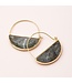 Scout Stone Prism Hoop Earrings | Gold