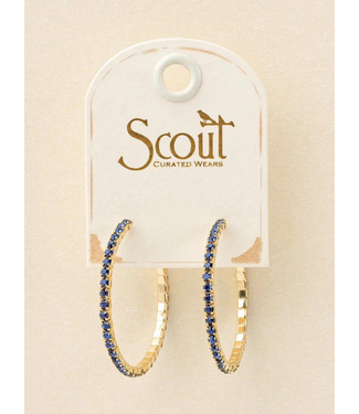 Scout Curated Wears Sparkle & Shine Small Rhinestone Hoop Earrings | Gold (More Colors)