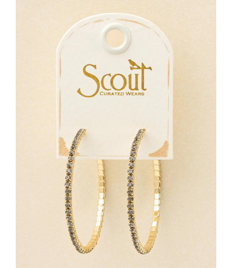 Scout Curated Wears Sparkle & Shine Large Rhinestone Hoop Earrings | Gold (More Colors)