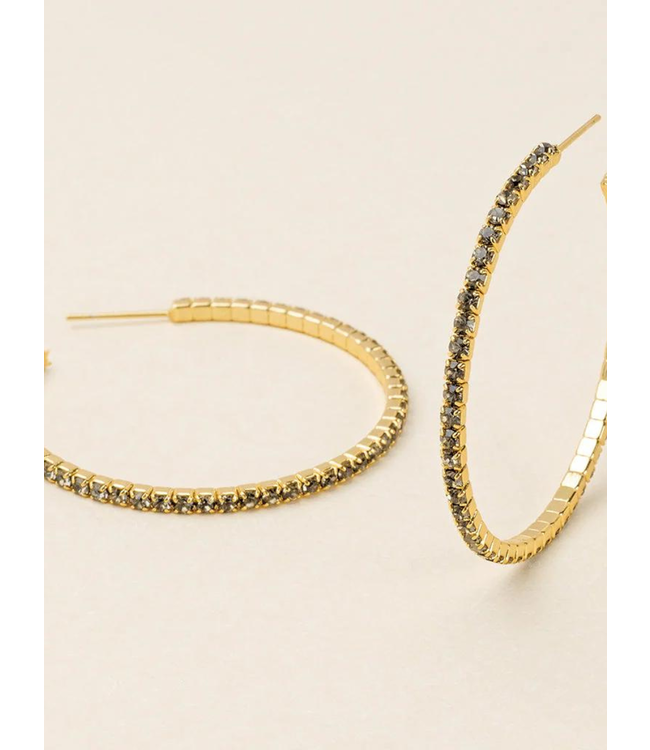 Scout Sparkle & Shine Large Rhinestone Hoop Earrings | Gold
