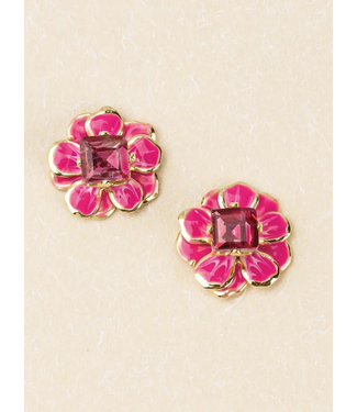 Scout Curated Wears Sparkle & Shine Small Enamel Flower Earrings (More Colors)