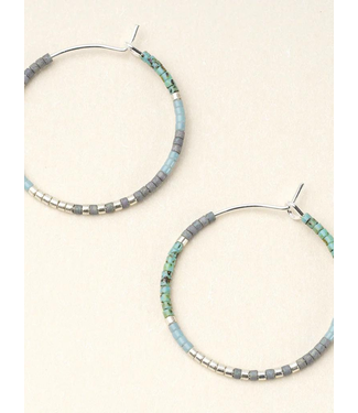 Scout Curated Wears Chromacolor Miyuki Small Hoop Earrings | Silver (More Colors)